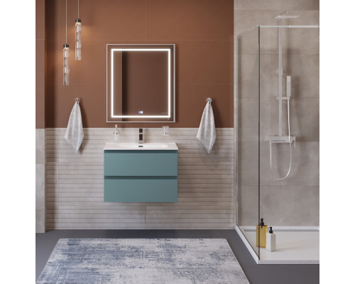 Тумба с раковиной подвесная BelBagno KRAFT-600-2C-SO-AO, 60 см, Голубой Матовый, раковина белая BB600ETL