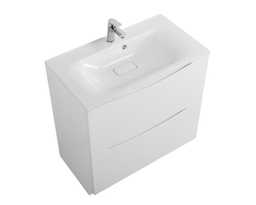 Тумба с раковиной напольная BelBagno MARINO-800 Bianco Lucido, раковина белая BB800/450-LV-MR-FT