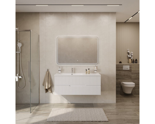 Мебель для ванной подвесная левосторонняя CEZARES DUET-N-1200-2C-SO-BL-L Bianco Lucido эмаль