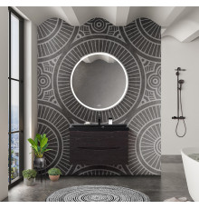 Тумба с раковиной подвесная BelBagno MARINO-800 Rovere Cioccolato Amaro, раковина  BB800/450-LV-ART-AST-NERO