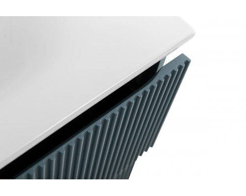 Тумба с раковиной подвесная 80 см, BelBagno UNO-800-2C-SO-AO Голубой матовый, раковина белая BB-8099-80