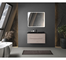 Тумба с раковиной подвесная BelBagno MARINO-800 Rovere Grigio, раковина черная BB800/450-LV-ART-AST-NERO