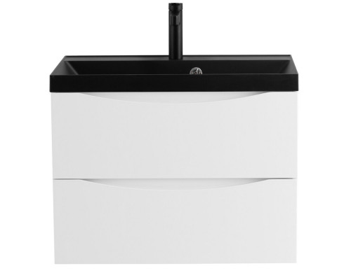 Тумба с раковиной подвесная BelBagno MARINO-600 Bianco Opaco, раковина чёрная BB600/450-LV-ART-AST-NERO