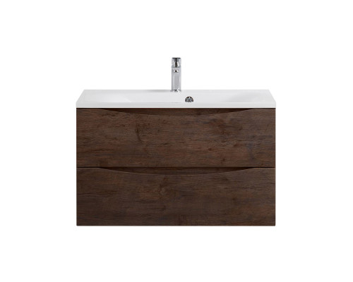 Тумба с раковиной подвесная BelBagno MARINO-800 Rovere Moro, раковина белая BB800/450-LV-MR-FT