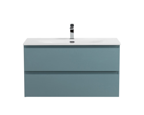 Тумба с раковиной подвесная BelBagno KRAFT-800-2C-SO-AO, 80 см, Голубой Матовый, раковина белая BB-8099-80