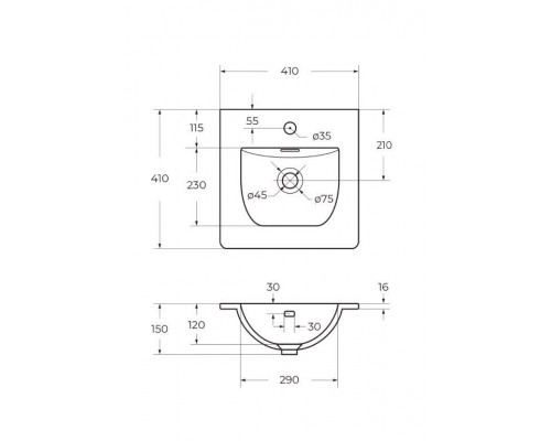 Тумба с раковиной подвесная 40 см, BelBagno UNO-MINI-400-2C-SO-AO Голубой матовый, раковина белая BB-8099-3-40