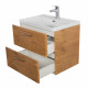 Подвесная тумба с раковиной Belbagno DUE 60 см Rovere Nature DUE-600-2C-SO-RN-P + BB-8076-3-60