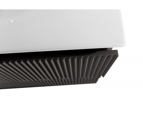 Тумба с раковиной подвесная 80 см, BelBagno UNO-800-2C-SO-GSO Темно-Серый матовый, раковина белая BB-8099-80