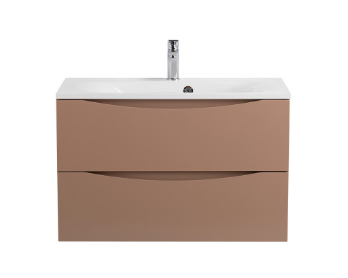 Тумба с раковиной подвесная BelBagno MARINO-800 Capucino Lucido, раковина белая BB800/450-LV-MR-FT