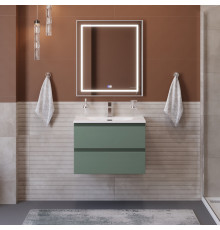 Тумба с раковиной подвесная BelBagno KRAFT-700-2C-SO-VO, 70 см, Еловый Матовый, раковина белая BB-8099-70