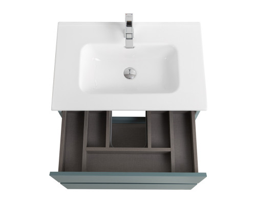 Тумба с раковиной подвесная BelBagno KRAFT-700-2C-SO-AO, 70 см, Голубой Матовый, раковина белая BB700ETL