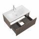 Тумба с раковиной подвесная 80 см, BelBagno UNO-800-1C-SO-CO Бежевый матовый, раковина белая BB-8099-80