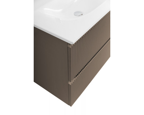 Тумба с раковиной подвесная 90 см, BelBagno UNO-900-2C-SO-CO Бежевый матовый, раковина белая BB-8099-90