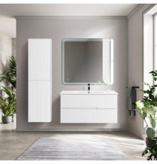 Мебель для ванной подвесная CEZARES DUET-N-1000-2C-SO-AS-P Альпака Брашированная