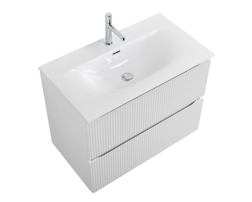 Тумба с раковиной подвесная 90 см, BelBagno UNO-900-2C-SO-BO Bianco Opaco, раковина белая BB-8099-90