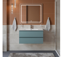 Тумба с раковиной подвесная BelBagno KRAFT-800-2C-SO-AO, 80 см, Голубой Матовый, раковина белая BB800ETL