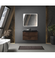 Тумба с раковиной подвесная BelBagno MARINO-800 Rovere Moro, раковина черная BB800/450-LV-ART-AST-NERO