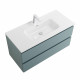 Тумба с раковиной подвесная BelBagno KRAFT-1000-2C-SO-AO Голубой матовый, раковина белая BB1000ETL