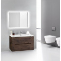 Тумба с раковиной подвесная 80 см, BelBagno ETNA39-800/390-2C-SO-RW-P Rovere Moro, раковина BB800/390ETL белая