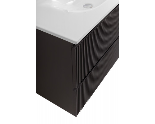 Тумба с раковиной подвесная 120 см, BelBagno UNO-1200-2C-SO-GSO Темно-Серый матовый, раковина белая BB-8099-120