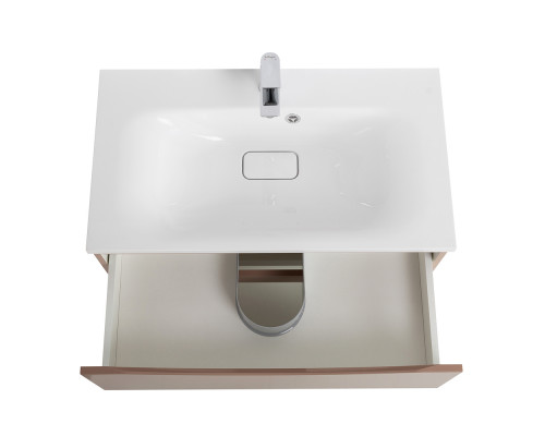 Тумба с раковиной подвесная BelBagno MARINO-800 Capucino Lucido, раковина белая BB800/450-LV-MR-FT