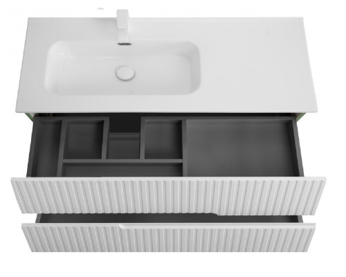 Мебель для ванной подвесная левосторонняя CEZARES DUET-N-1200-2C-SO-BL-L Bianco Lucido эмаль