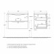 Тумба с раковиной подвесная BelBagno MARINO-700 Rovere Moro, раковина белая
