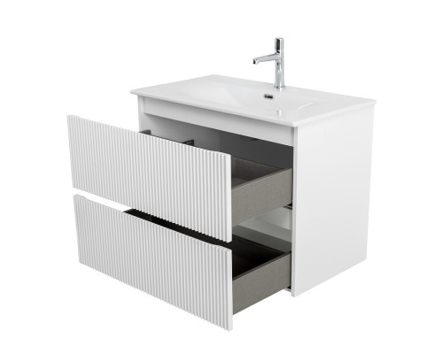 Тумба с раковиной подвесная 90 см, BelBagno UNO-900-2C-SO-BO Bianco Opaco, раковина белая BB-8099-90