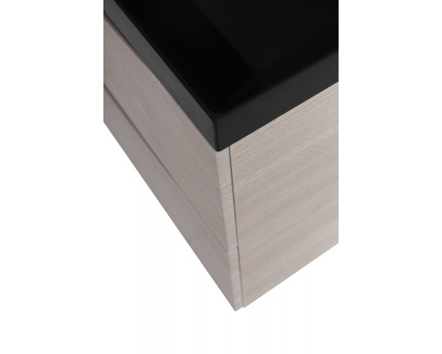 Тумба с раковиной подвесная BelBagno MARINO-800 Rovere Grigio, раковина черная BB800/450-LV-ART-AST-NERO