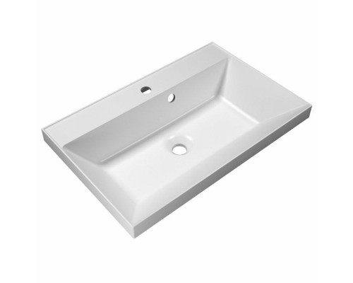 Тумба с раковиной подвесная BelBagno MARINO-700 Nero Lucido, раковина белая