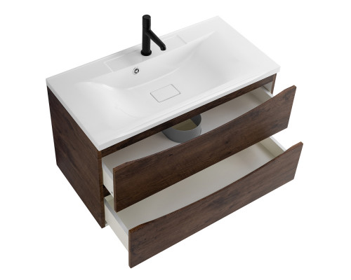 Тумба с раковиной подвесная BelBagno MARINO-800 Rovere Moro, раковина белая BB800/450-LV-MR-PR