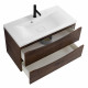 Тумба с раковиной подвесная BelBagno MARINO-800 Rovere Moro, раковина белая BB800/450-LV-MR-PR