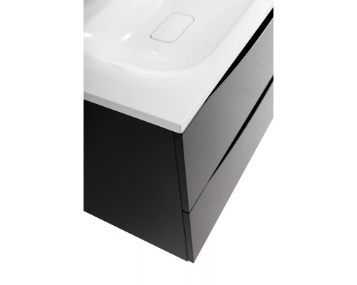 Тумба с раковиной подвесная BelBagno MARINO-800 Nero Lucido, раковина белая BB800/450-LV-MR-FT