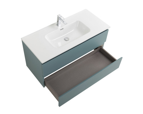 Тумба с раковиной подвесная BelBagno KRAFT-1000-2C-SO-AO Голубой матовый, раковина белая BB1000ETL