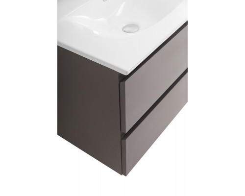 Тумба с раковиной подвесная BelBagno KRAFT-700-2C-SO-GSO, 70см, Темно-Серый Матовый, раковина белая BB-8099-70