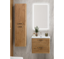Подвесная тумба с раковиной Belbagno DUE 60 см Rovere Nature DUE-600-2C-SO-RN-P + BB-8076-3-60