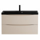 Тумба с раковиной подвесная BelBagno MARINO-800 Crema Opaco, раковина черная  BB800/450-LV-ART-AST-NERO