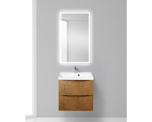 Тумба с раковиной подвесная BelBagno MARINO-600 Rovere Nature, раковина белая