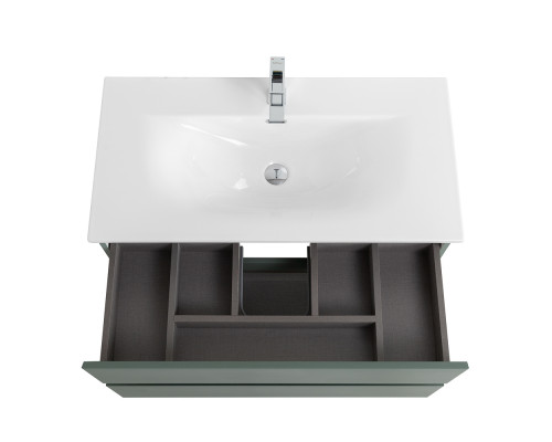 Тумба с раковиной подвесная BelBagno KRAFT-900-2C-SO-VO, 90 см, Еловый Матовый, раковина белая BB-8099-90