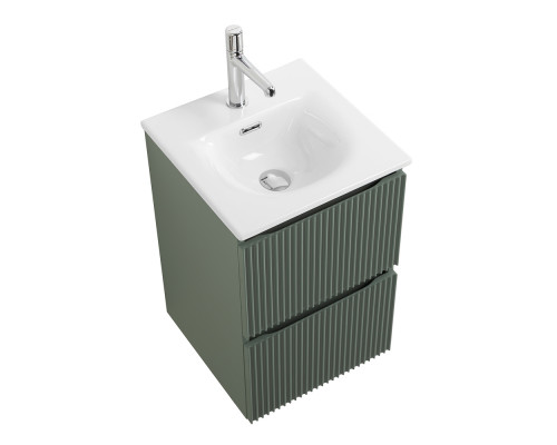 Тумба с раковиной подвесная 40 см, BelBagno UNO-MINI-400-2C-SO-VO Еловый матовый, раковина белая BB-8099-3-40