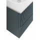 Тумба с раковиной подвесная 90 см, BelBagno UNO-MINI-900-2C-SO-AO Голубой матовый, раковина белая BB-8099-3-90