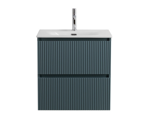 Тумба с раковиной подвесная 60 см, BelBagno UNO-MINI-600-2C-SO-AO Голубой матовый, раковина белая BB-8099-3-60