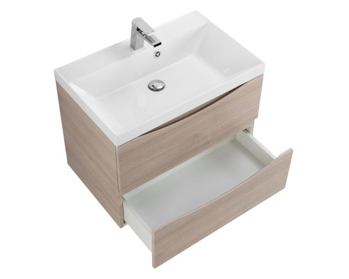 Тумба с раковиной подвесная BelBagno MARINO-700 Rovere Grigio, раковина белая