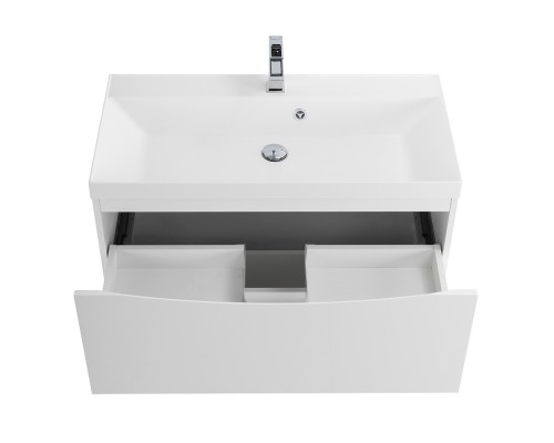 Тумба с раковиной напольная BelBagno MARINO-800 Bianco Lucido, раковина белая BB800/450-LV-MR-AST