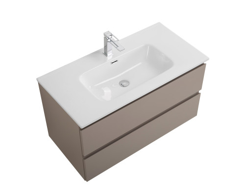 Тумба с раковиной подвесная BelBagno KRAFT-1000-2C-SO-CO, 100 см, Бежевый Матовый, раковина белая BB1000ETL