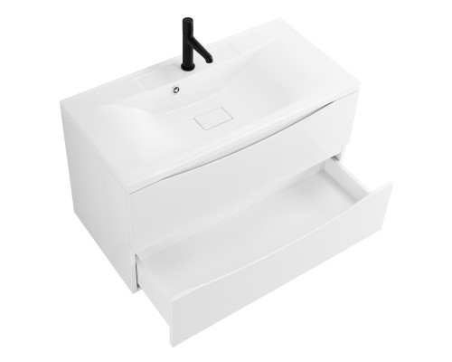 Тумба с раковиной подвесная BelBagno Marino-800, Bianco Lucido, раковина белая BB800/450-LV-MR-PR