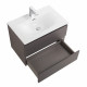 Тумба с раковиной подвесная BelBagno KRAFT-700-2C-SO-GSO, 70см, Темно-Серый Матовый, раковина белая BB-8099-70
