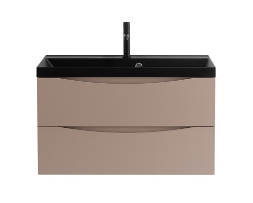 Тумба с раковиной подвесная BelBagno MARINO-800 Capucino Lucido, раковина черная BB800/450-LV-MR-AST-NERO