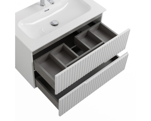 Мебель для ванной подвесная CEZARES DUET-N-800-2C-SO-FBS-P Ясень белый Софт