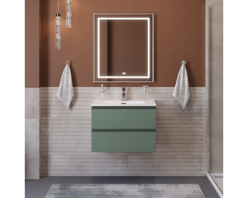 Тумба с раковиной подвесная BelBagno KRAFT-600-2C-SO-VO, 60 см, Еловый Матовый, раковина белая BB-8099-600